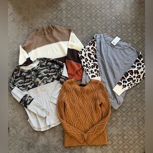 Lot Women’s Cable & Knit Multicolor Sweater Collection
New Preowned Size S